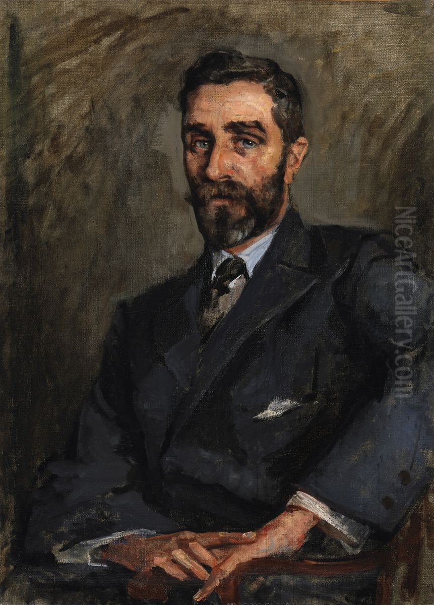 Portrait of Roger Casement, (1864-1916), Patriot and Revolutionary Oil Painting by Sarah Purser