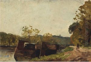 Barges on a River