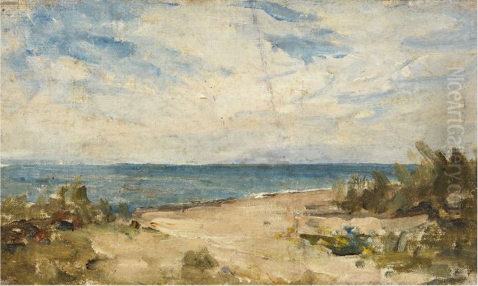 Seashore on a Sunny Day Oil Painting by Nathaniel Hone the Younger
