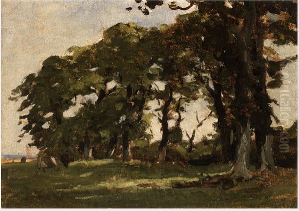Row of Trees near the Shore Oil Painting by Nathaniel Hone the Younger