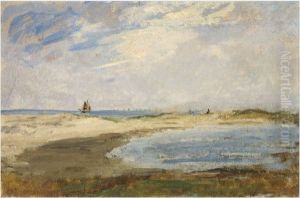 Spit of Sand with Boats beyond