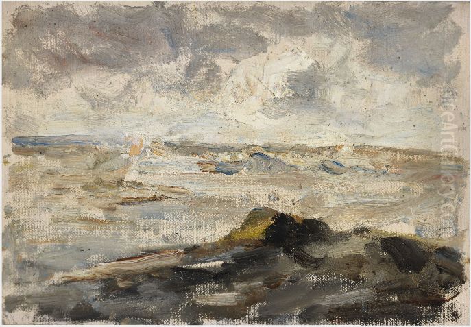 Rock and the Sea Oil Painting by Nathaniel Hone the Younger