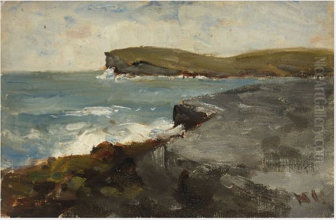 Cliffs and the Sea Oil Painting by Nathaniel Hone the Younger
