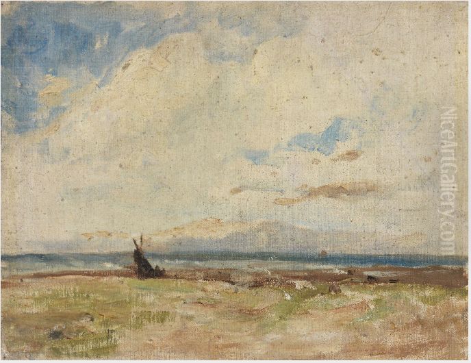 The Seashore, North Dublin Oil Painting by Nathaniel Hone the Younger
