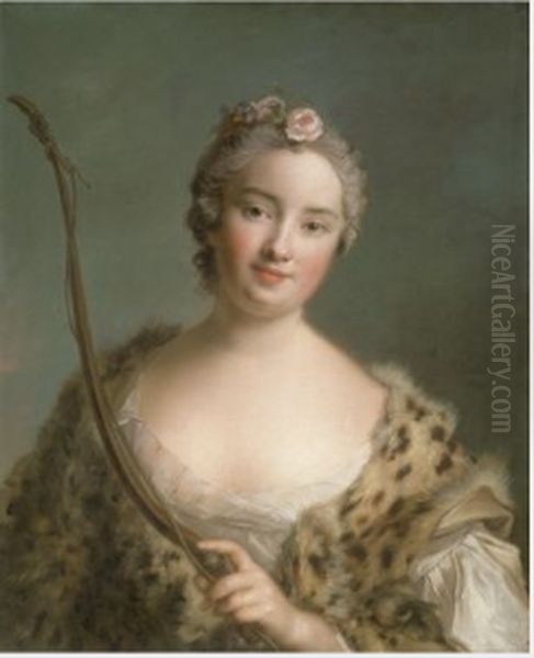 Charlotta Fredrika Sparre (1719-1795), later Countess Fersen Oil Painting by Jean-Marc Nattier