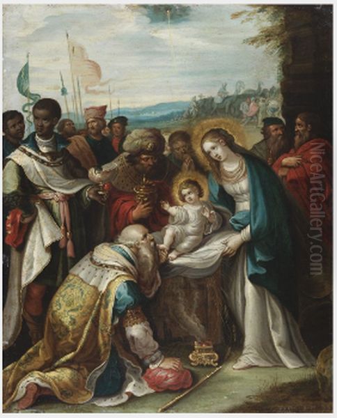 The Adoration of the Magi Oil Painting by Frans Francken the Younger