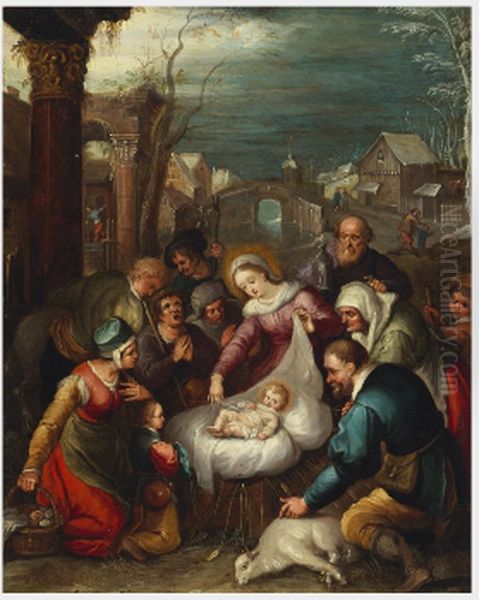 The Adoration of the Shepherds Oil Painting by Frans Francken the Younger