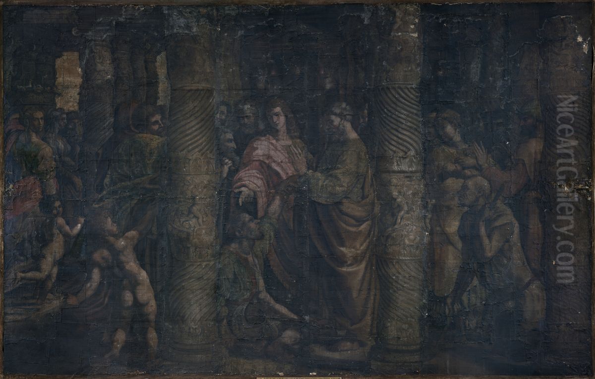 The Healing of the Lame Man Oil Painting by Raphael