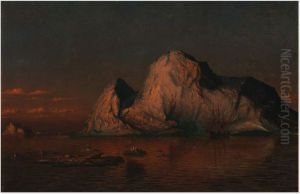 The Midnight Sun on Melville Sound, Northwest Passage The Midnight Sun on Melville Sound, Northwest Passage