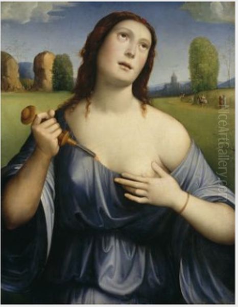Lucretia Oil Painting by Francesco Francia