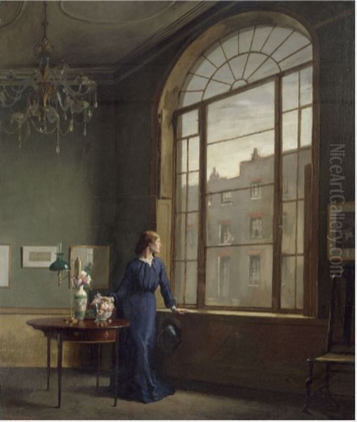 Window in London Street Oil Painting by William Orpen