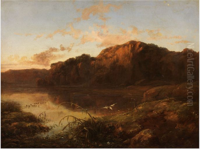 The Last Gleam of Sunset Oil Painting by James Francis Danby