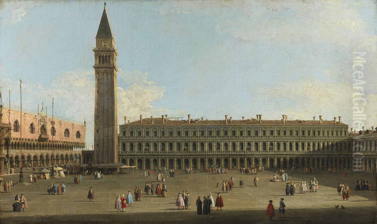 Saint Mark's Square, Venice Oil Painting by Bernardo Bellotto
