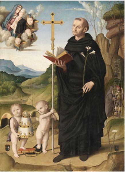 Saint Philip Benizzi (1233-1285) Oil Painting by Marco Palmezzano