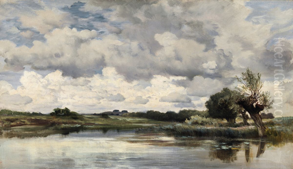 Landscape near Pangbourne Oil Painting by Keeley Halswelle