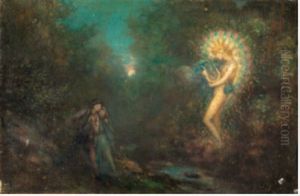 A Landscape with a Couple, and a Spirit with a Lute