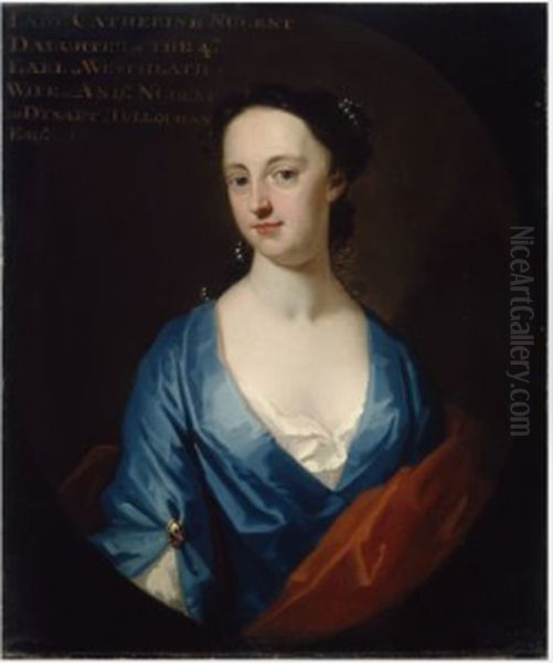 Portrait of Lady Catherine Nugent (d.1756) Oil Painting by James Latham