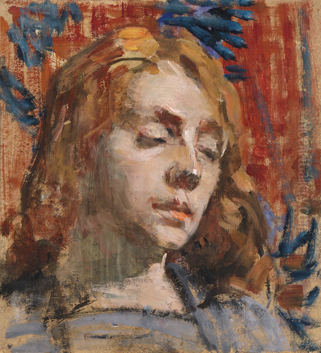 Portrait of Kathleen Behan Oil Painting by Sarah Purser