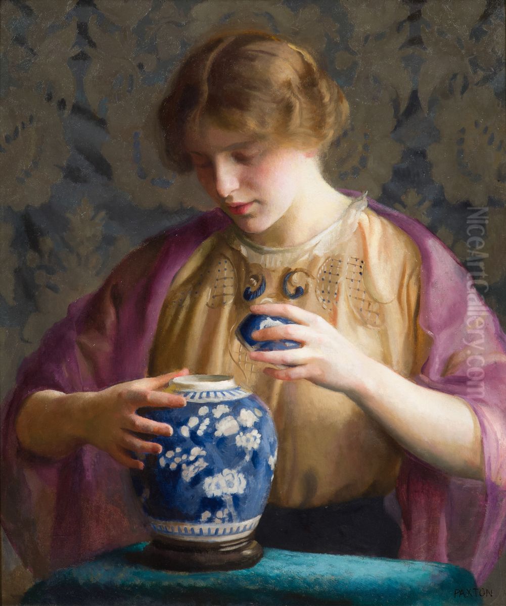 The Oriental Jar Oil Painting by William McGregor Paxton