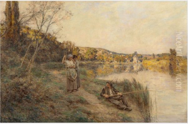 Fin de Belle Journee Oil Painting by Leon Augustin Lhermitte