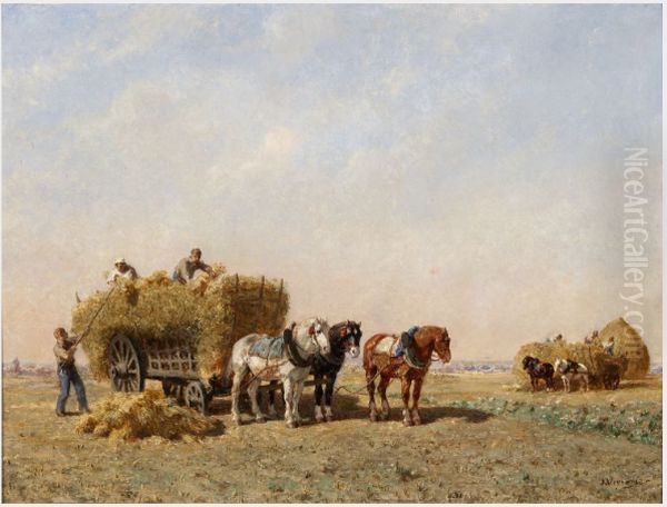 Loading the Corn Oil Painting by Jules Jacques Veyrassat