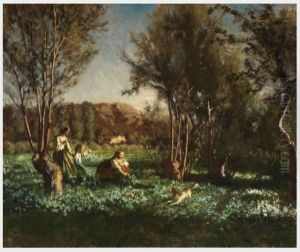 Children Playing in a Meadow