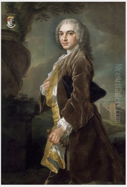 Portrait of John Percival, later 2nd Earl of Egmont Oil Painting by Francis Hayman