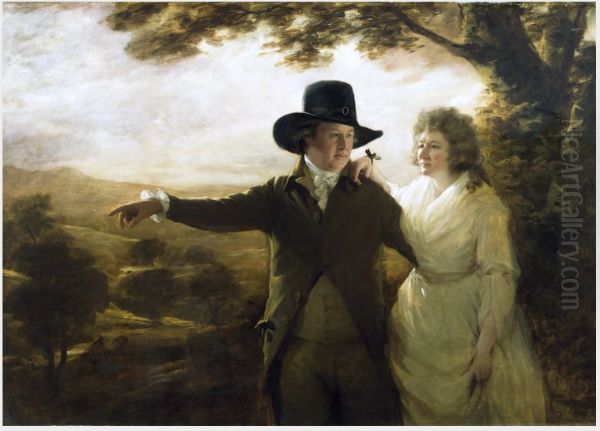 Portrait of Sir John and Lady Clerk of Penicuik Oil Painting by Henry Raeburn
