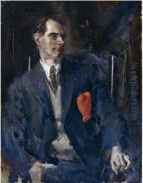 Portrait of Sean O'Casey Oil Painting by Augustus John