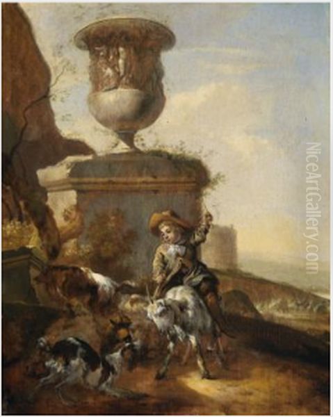 In the Campagna Oil Painting by Jan Baptist Weenix