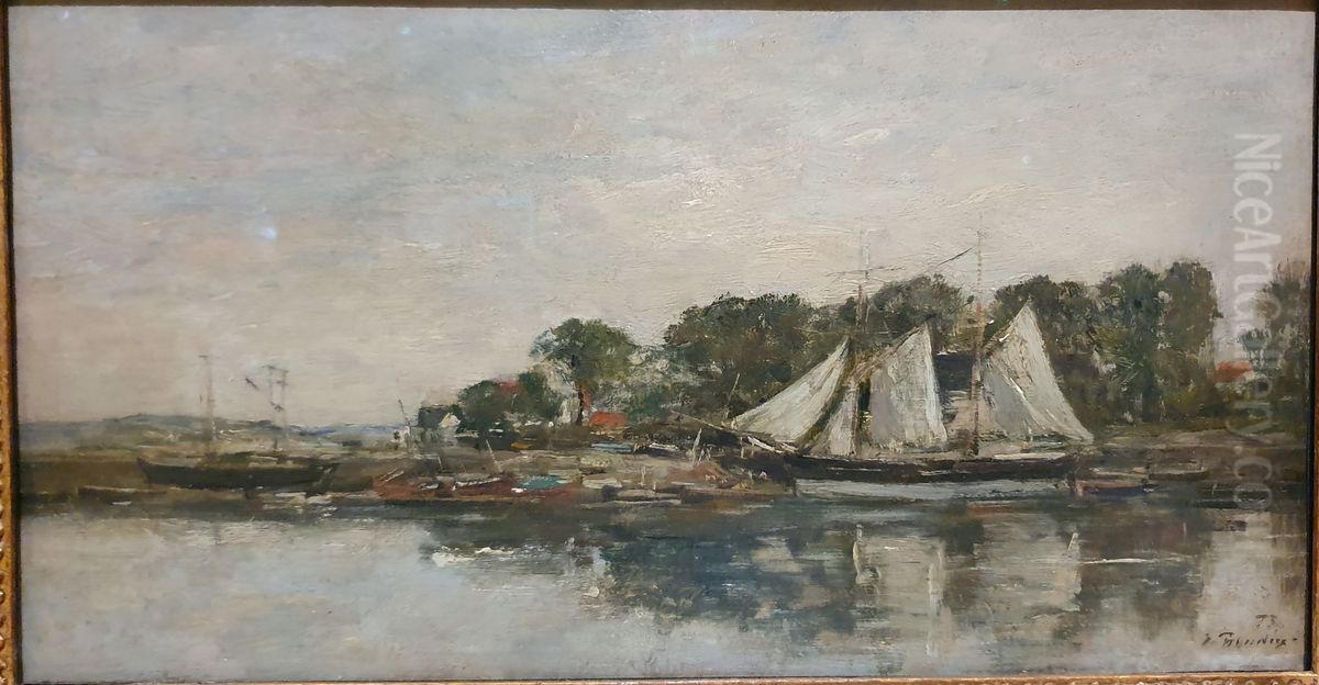 Maritime Landschaft Oil Painting by Eugene Louis Boudin