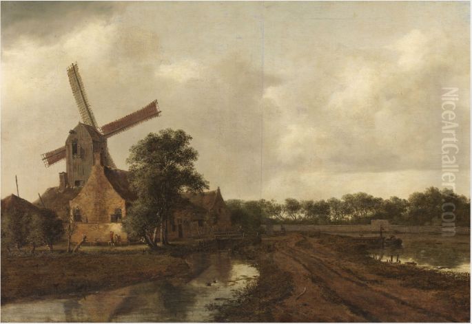 The Windmill Oil Painting by Wouter Knijff