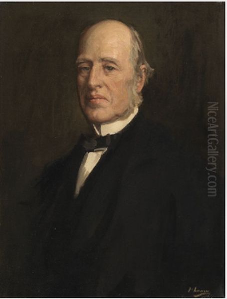Portrait of W.E.H. Lecky (1838-1903), Historian Oil Painting by John Lavery
