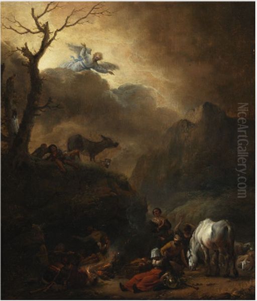 The Annunciation to the Shepherds Oil Painting by Philips Wouwerman