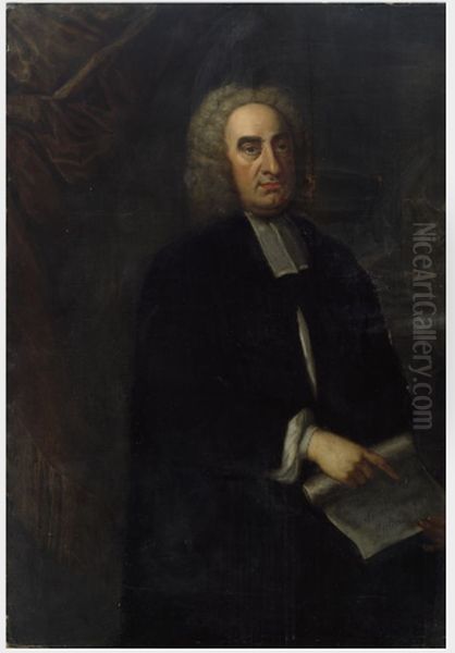 Portrait of Jonathan Swift (1667-1745), Satirist Oil Painting by Francis Bindon