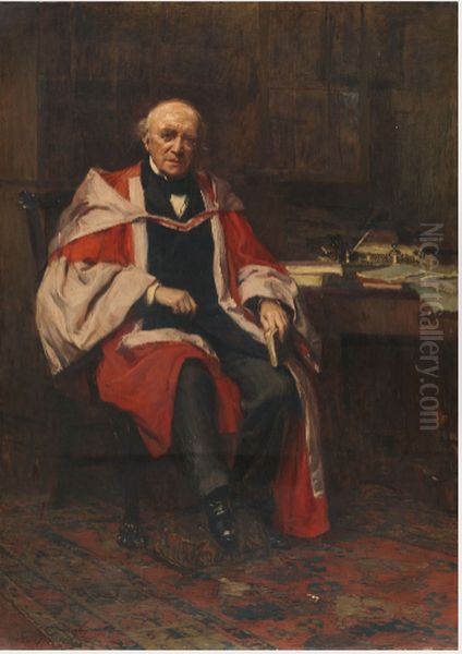 Portrait of Thomas W. Moffett, President, Queen's College, Galway (d.1906) Oil Painting by Walter Osborne