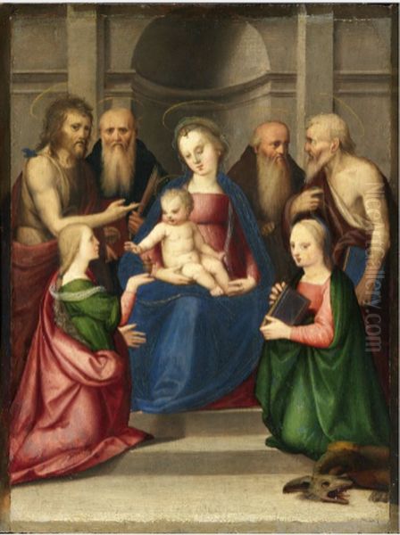 Sacred Conversation Oil Painting by Ridolfo del Ghirlandaio