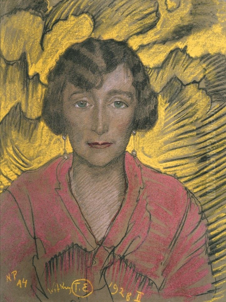 Portrait of a woman. Oil Painting by Stanislaw Ignacy Witkiewicz (Witkacy)