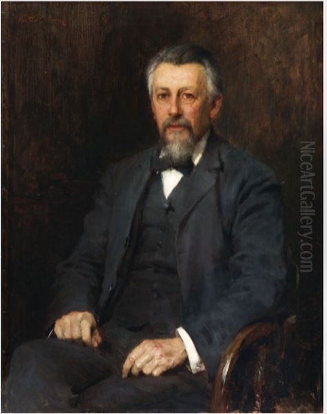 Portrait of Edward Dowden (1843-1913), Poet and Scholar Oil Painting by Walter Osborne