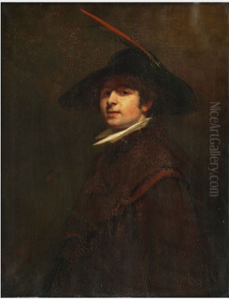 'The Masquerader' (A Self-Portrait) Oil Painting by Thomas Bridgford