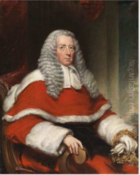 Portrait of Chief Justice Charles Kendal Bushe (1767-1843), in his Robes Oil Painting by Martin Cregan