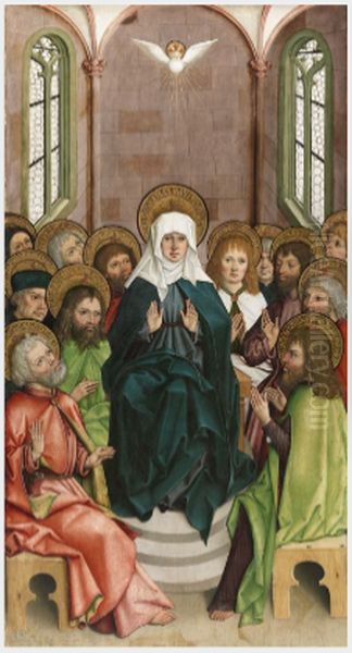 The Descent of the Holy Spirit Oil Painting by Bartholomaus Zeitblom