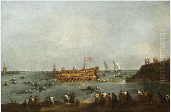 The Doge wedding the Adriatic Oil Painting by Francesco Guardi