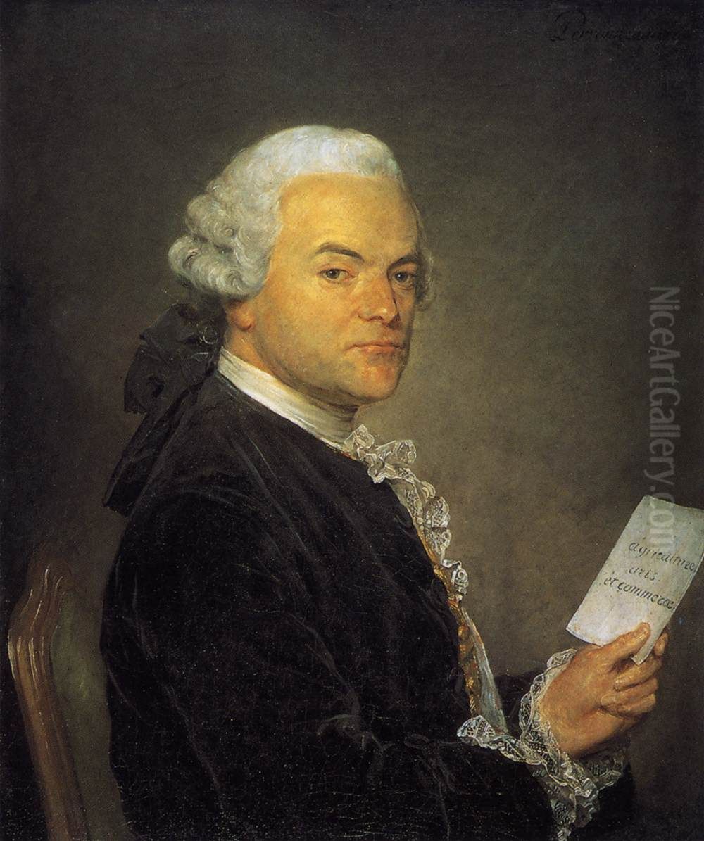 Portrait of a Man Oil Painting by Jean-Baptiste Perronneau