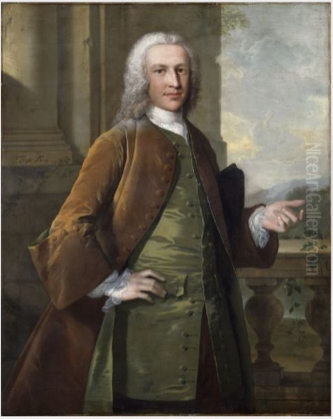 Portrait of Sir Charles Kemeys-Tynte, Baronet (1710-1785) Oil Painting by Thomas Frye