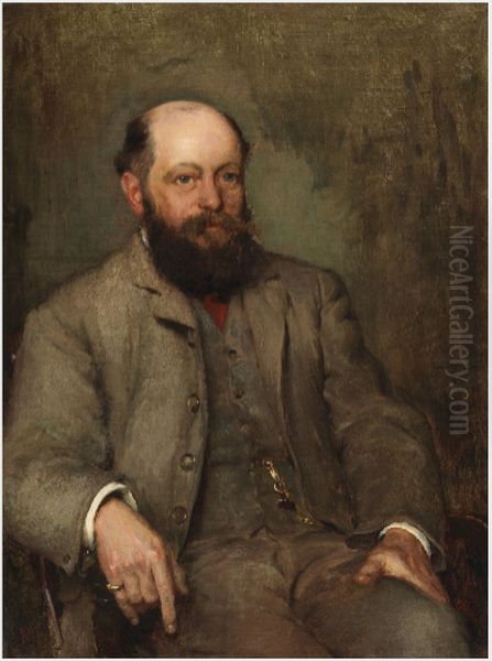Portrait of Sir Thomas Drew (1838-1910), Architect Oil Painting by Walter Osborne
