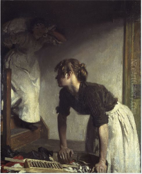 The Wash House Oil Painting by William Orpen