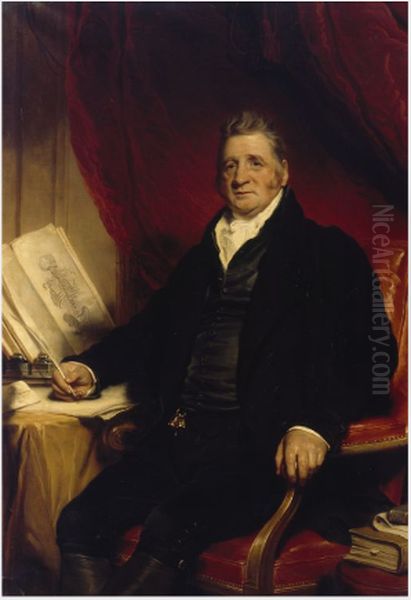 Portrait of Edward Harrison (?1763-1838) Oil Painting by Martin Archer Shee