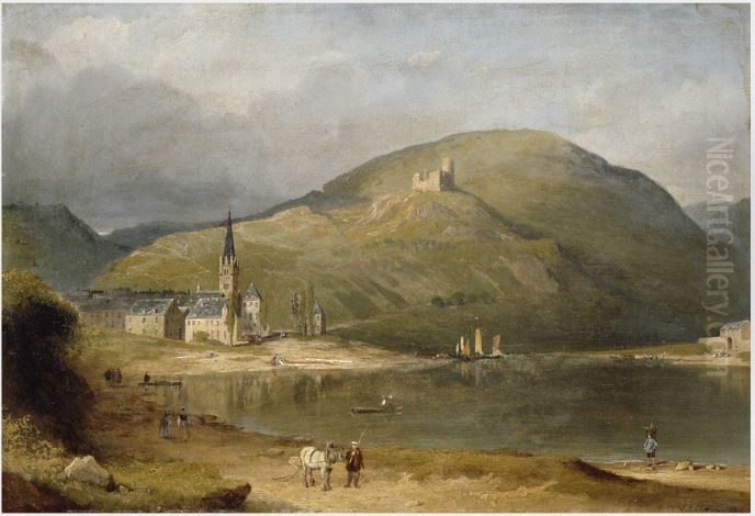 Bernkastel on the Moselle Oil Painting by James Arthur O'Connor