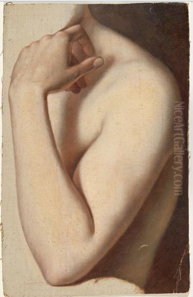 Arm and Shoulder of Nude Model Oil Painting by Frederic William Burton